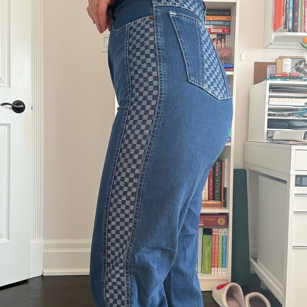 High-Waisted Blue Jeans